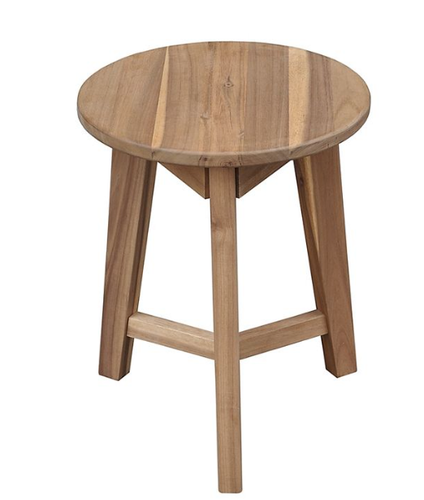 Haven Acacia Wood Round Stool