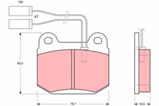 TRW GDB364 brake pad set, disc brake for Alfa Romeo