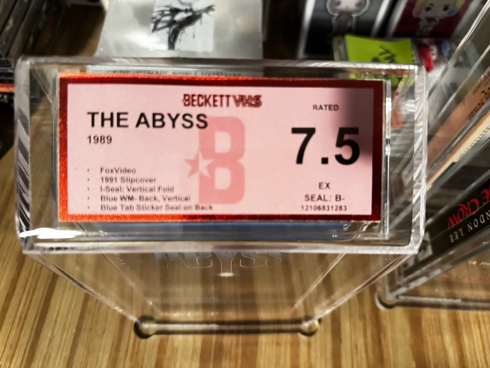 THE ABYSS VHS 1st RUN BECKET GRADED 7.5 Seal B- James Cameron RARE Classic - Image 3 of 4