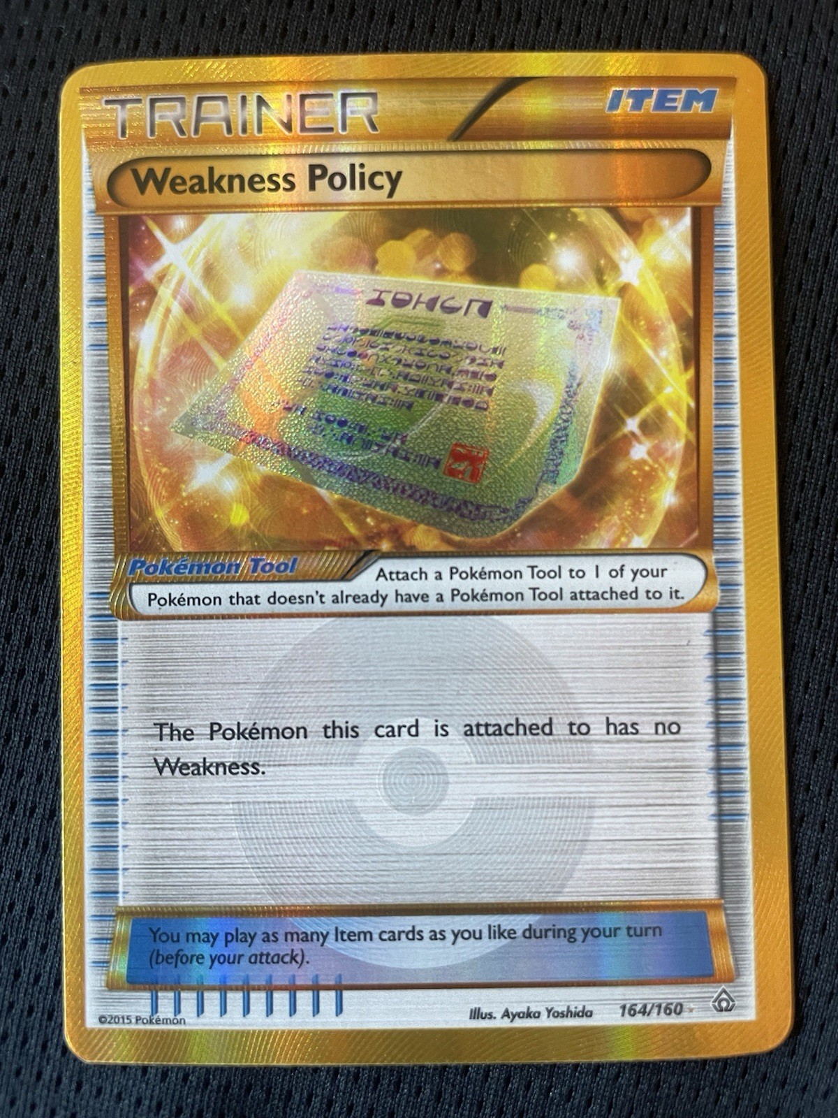 Weakness Policy (164 Secret Rare) 164/160 XY - Primal Clash LP Condition