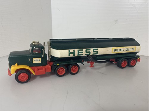 1977 Hess Fuel Tanker Truck MCMLXXVII Both Mirrors Intact With Hose Vintage