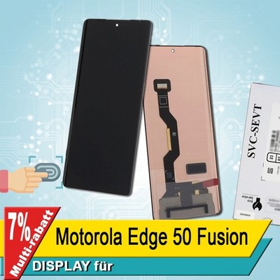 Display für Motorola Edge 50 Fusion Bildschirm Service Pack Schwarz