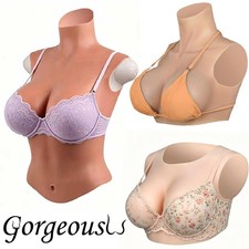 Realistic B-H Cup Silicone Breast Forms Breast Plate Fake Boobs For Crossdresser