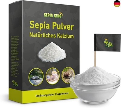Sepia King - Sepia-Pulver - Kalzium für Schildkröten, Bartagame, Reptilien - g