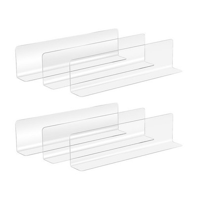 BESPORTBLE 6pcs Transparent Plastic Shelf Dividers, L Shaped Clear Acrylic Bl...