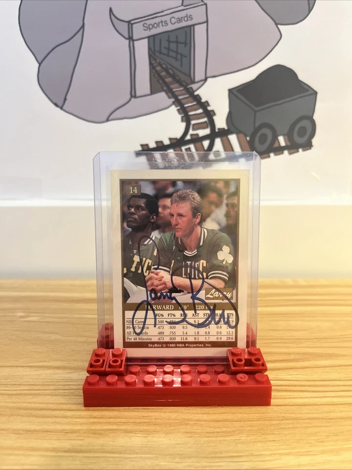 1990 Skybox Ларри птица вручную подписано лично No 14 - Изображение 2 из 2