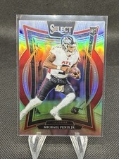 2024 Panini Select Michael Penix Jr. Concourse Rookie Silver Prizm #80 Falcons