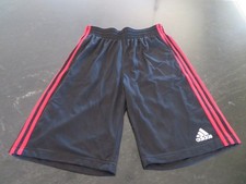 Adidas 2016 Men's Shorts Black Red Stripes Size L 23" Length Model AX7913