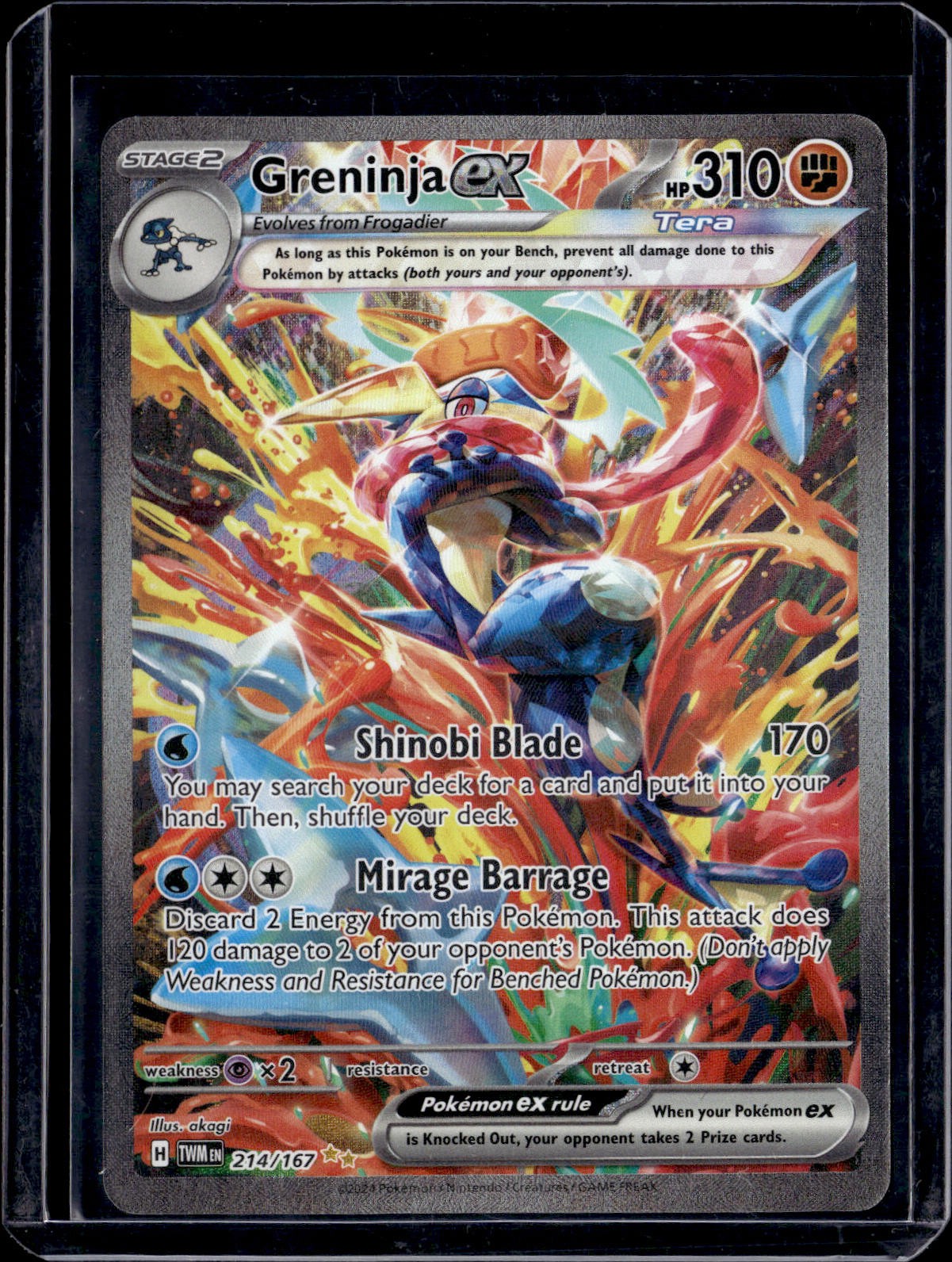 Pokemon SV06: Twilight Masquerade Greninja ex 214/167