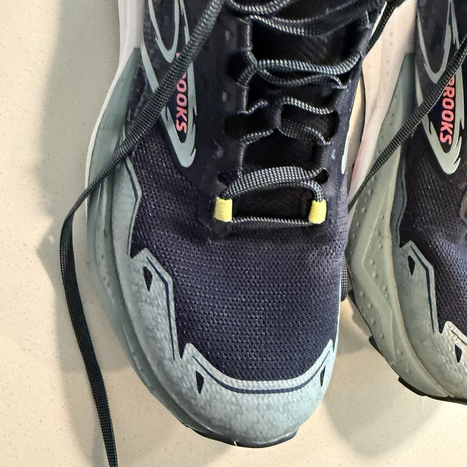 Zapato de Trail Running Brooks Caldera 7 Gris Azul Mujer 9.5 Atlético Caminar Senderismo Foto 4 de 4