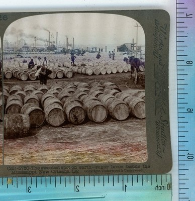 Sweetest Spot Sugar Levee New Orleans LA Underwood Stereoview
