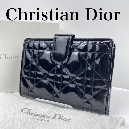 Sac à main Christian Dior bi pli cannage noir du Japon RA