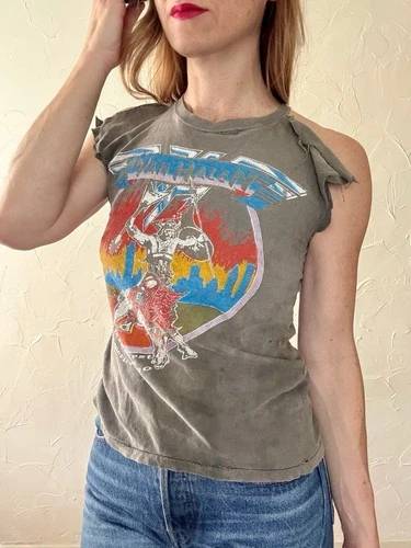 Van Halen Invasion Tour Concert t Shirt USA Rock Te 1980s vintage concert t-shirt, vintage, single stitch, B+ condition