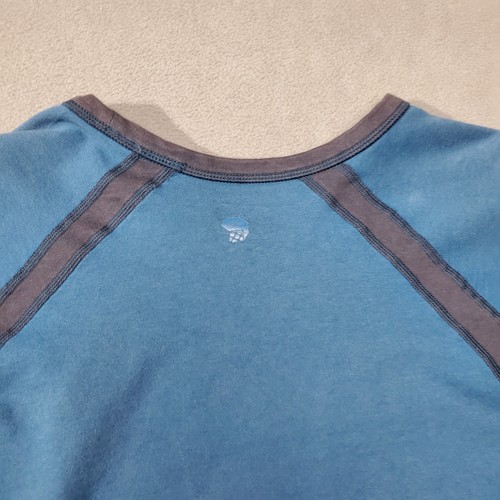 Mountain Hardwear Shirt Mens XL Blue Base Layer Stretch Pullover Long Sleeve - Picture 8 of 12
