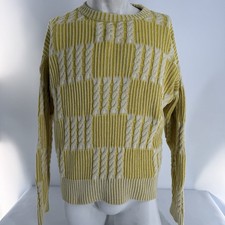 Zara Mustard Yellow Cable Knit Sweater Men  s M