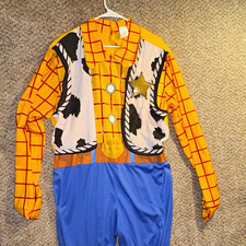 Toy Story Woody Costume Long Sleeve Polyester Jumpsuit Yellow/Blue Size 63