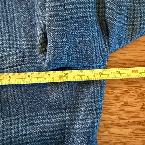 Vintage Botany 500 tweed sport coat, teal plaid, Sz. 42R. EUC. Classic Ivy style - Picture 9 of 17