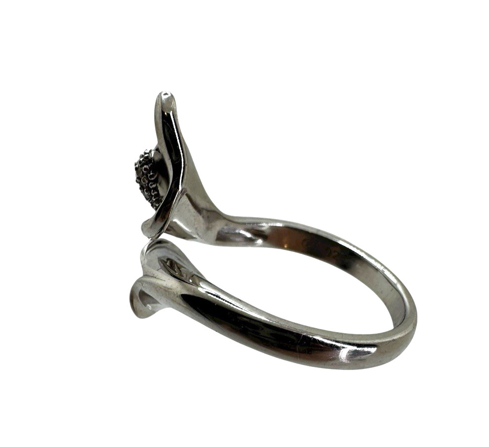 EA Affinity Double Calla LILY Sterling Silver Dia… - image 2