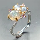 Vintage ring Natural Moonstone Ring 925 Sterling Silver Size 6 /R467780