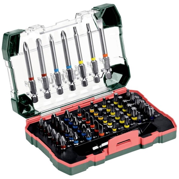 56Er Multipack Metabo Promotion 626702000 Bit-Set 56Teilig Schlitz, Kreuzschlitz-image