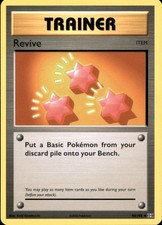 revive pokemon card  Base Set First Edition #89(Shadowless) (You cant play Revive if your Bench is full.) Revive (102/114) - Black and