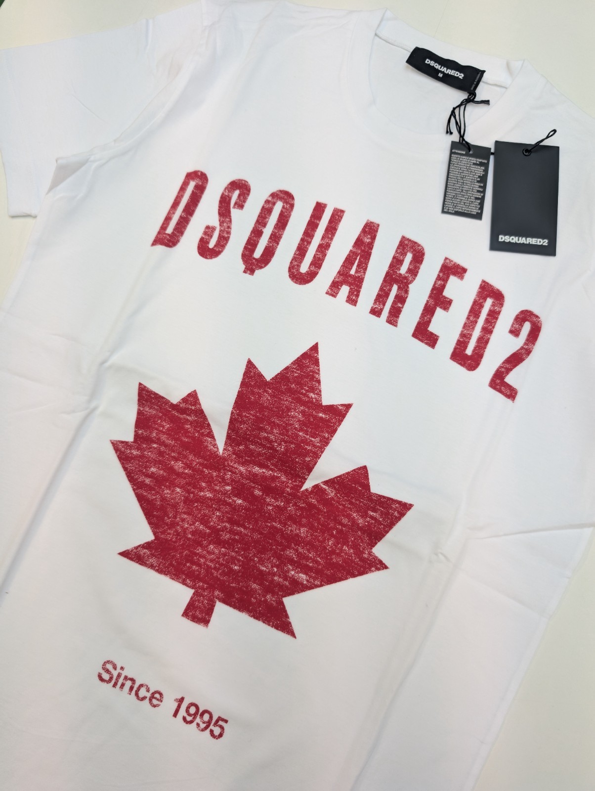 Dsquared2 T-Shirt Men's White Maple Canada Logo Print - Size S - RRP £190 image 3
