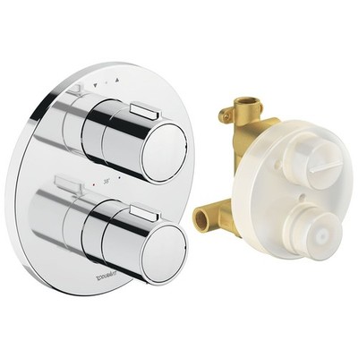 Duravit Thermostat Unterputz Set Rund Chrom TH4200008010