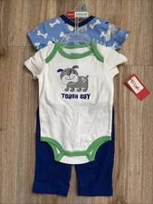NWT Boy's 0-3 Month Outfits Kidgets 2 Tops with Matching Bottom Puppy