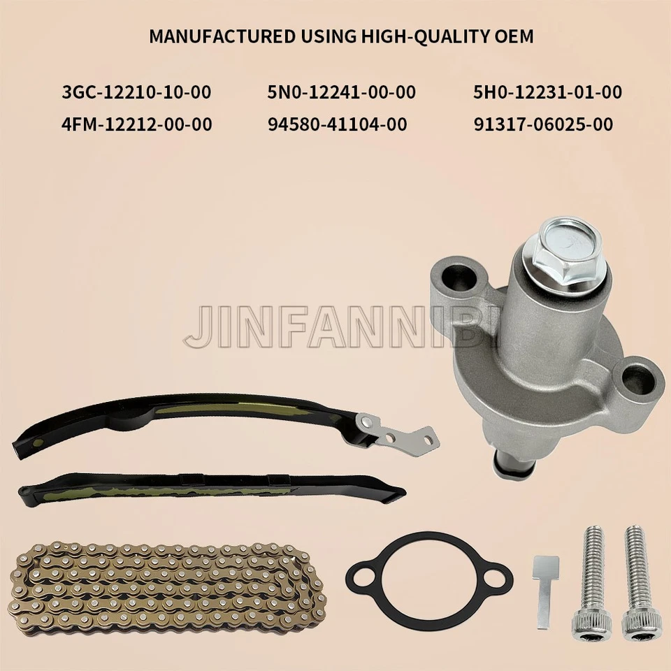 Kit de tensor de cadena de distribución y guía de leva para Yamaha TTR225 TTR230 XT225 TW200  Foto 2 de 4