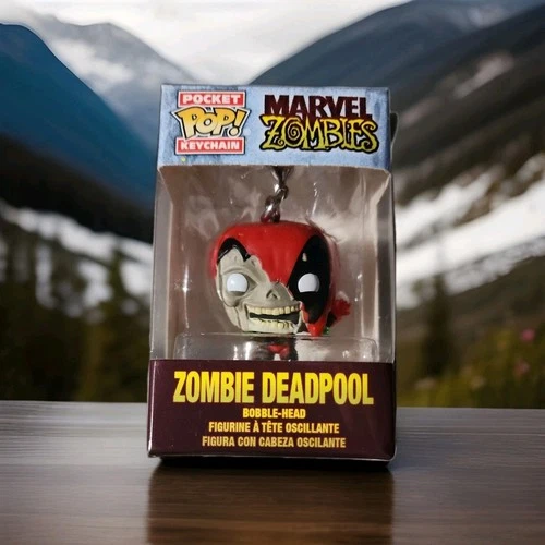 Funko Pocket Pop! Keychain Marvel Zombies Zombie Deadpool Bobblehead NIB Gift