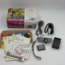 Canon Digital Camera PowerShot S30 3.2MP Battery Charger CF Card Box Works