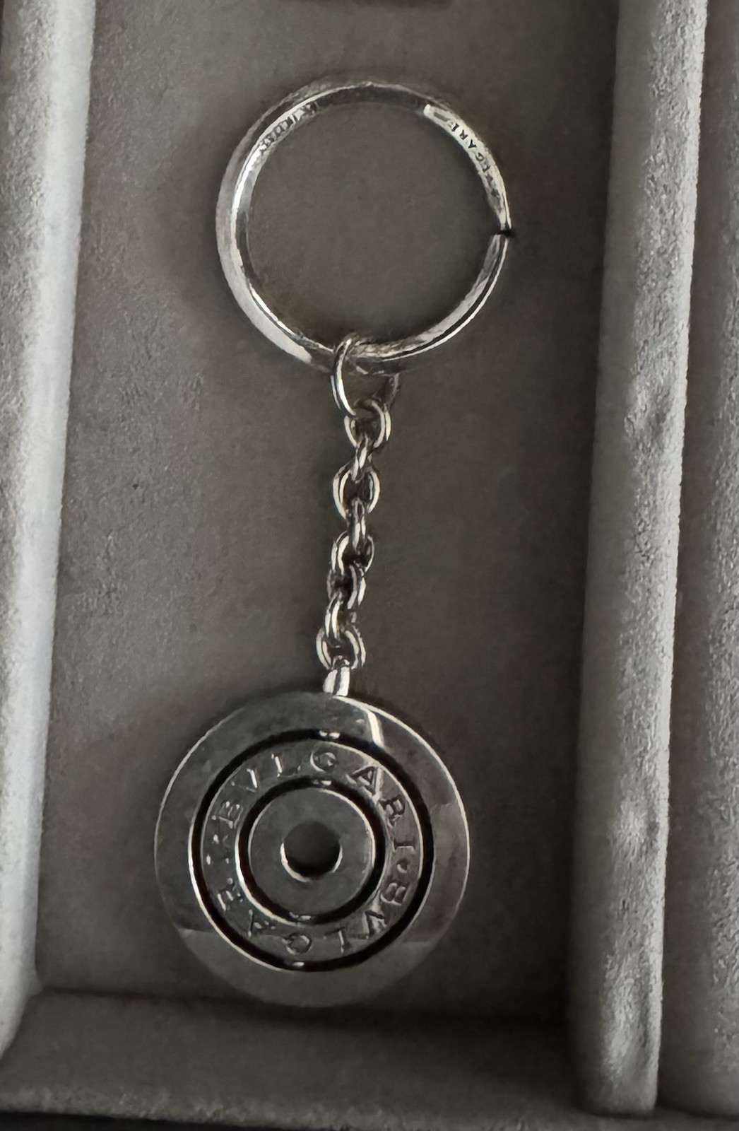 Bulgari Bvlgari Sterling Silver Key Ring Made In Italy image 2