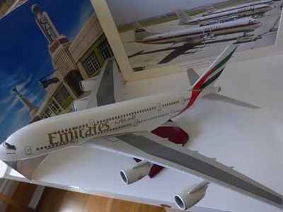 Airbus A380 45cms long cockpit glass missing with LED Lights AS IS SALE