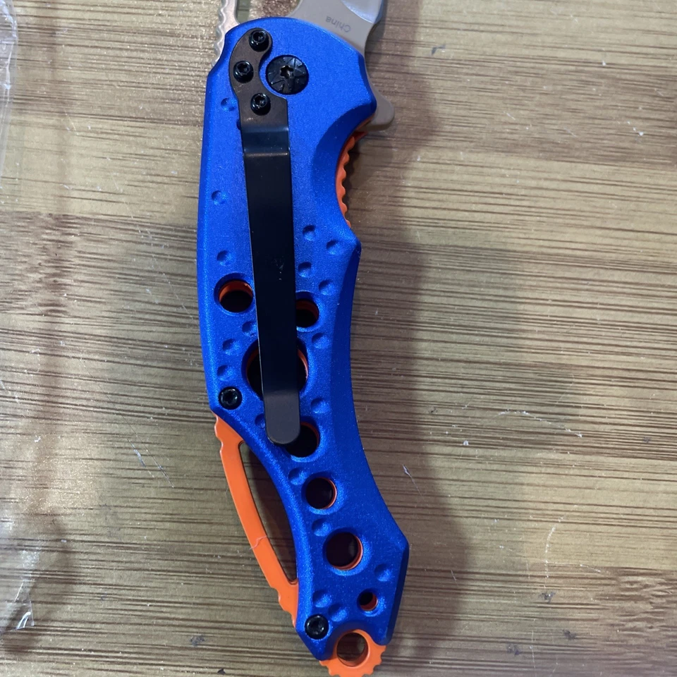 Cuchillo plegable M-Tech MT-A2003B Spring Assist - hoja azul/naranja de 8 pulgadas 4 pulgadas Foto 3 de 4