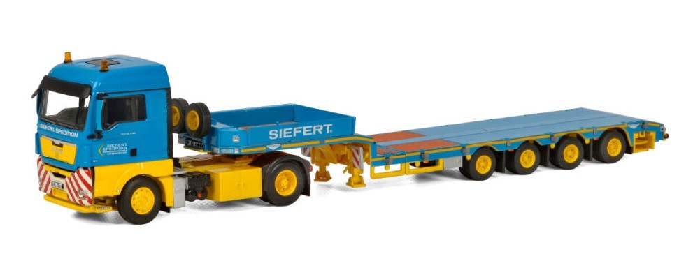 Modèle réduit camion MAN TGX XLX 4x2 porte-char extensible Siefert WSI