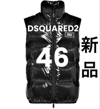 Gilet Dsquared 2 Ultra Leggero Piumino PUFFER BOMBER Taglia L 46 Nero 23AW Nuovo