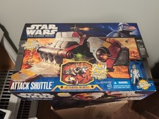 Star Wars The Clone Wars Republic Attack Shuttle Vehicle w  Figure 2011 New