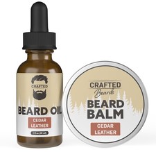 Beard Oil and Balm Set - Softer, Smoother, Moisturized Beard Care - Cedarwood...