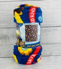 Paw Patrol 46" X 60" Silky Soft Kids Throw Blanket - NEW Marshall Rubble Skye