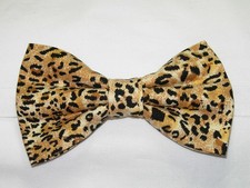 Leopard Bow tie, Black Spots on Tan, Wild Exotic Animal, Zoo, Pre-tied Bow tie
