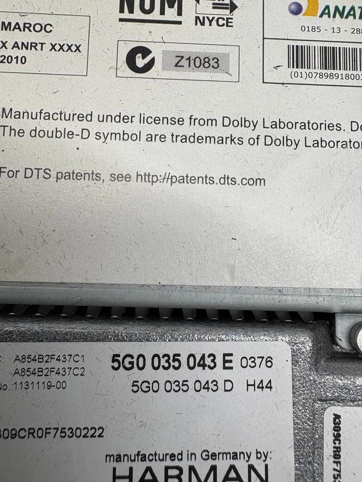 Modulo multimediale VW Golf VII GTD 5G0035043E ORIGINALE - Immagine 4 di 4