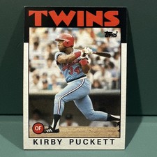 Topps Kirby Puckett Minnesota Twins 1986 Base Set #329 Baseball Card