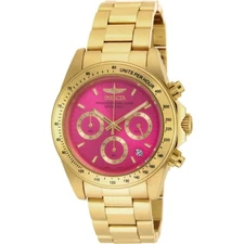 Invicta Speedway Chronograph Quartz Pink Dial Ladies Watch 18255