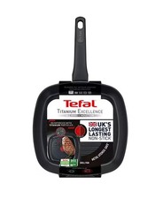 Tefal Titanium Excellence Non-Stick 26cm Grill Pan Griddle, All Hob + Induction