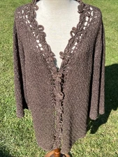 Vintage 90s Susan Bristol Brown Cardigan Size Large
