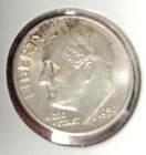 1959-D  Silver Roosevelt Dime. Uncirculated Condition. 90% Silver. Toning
