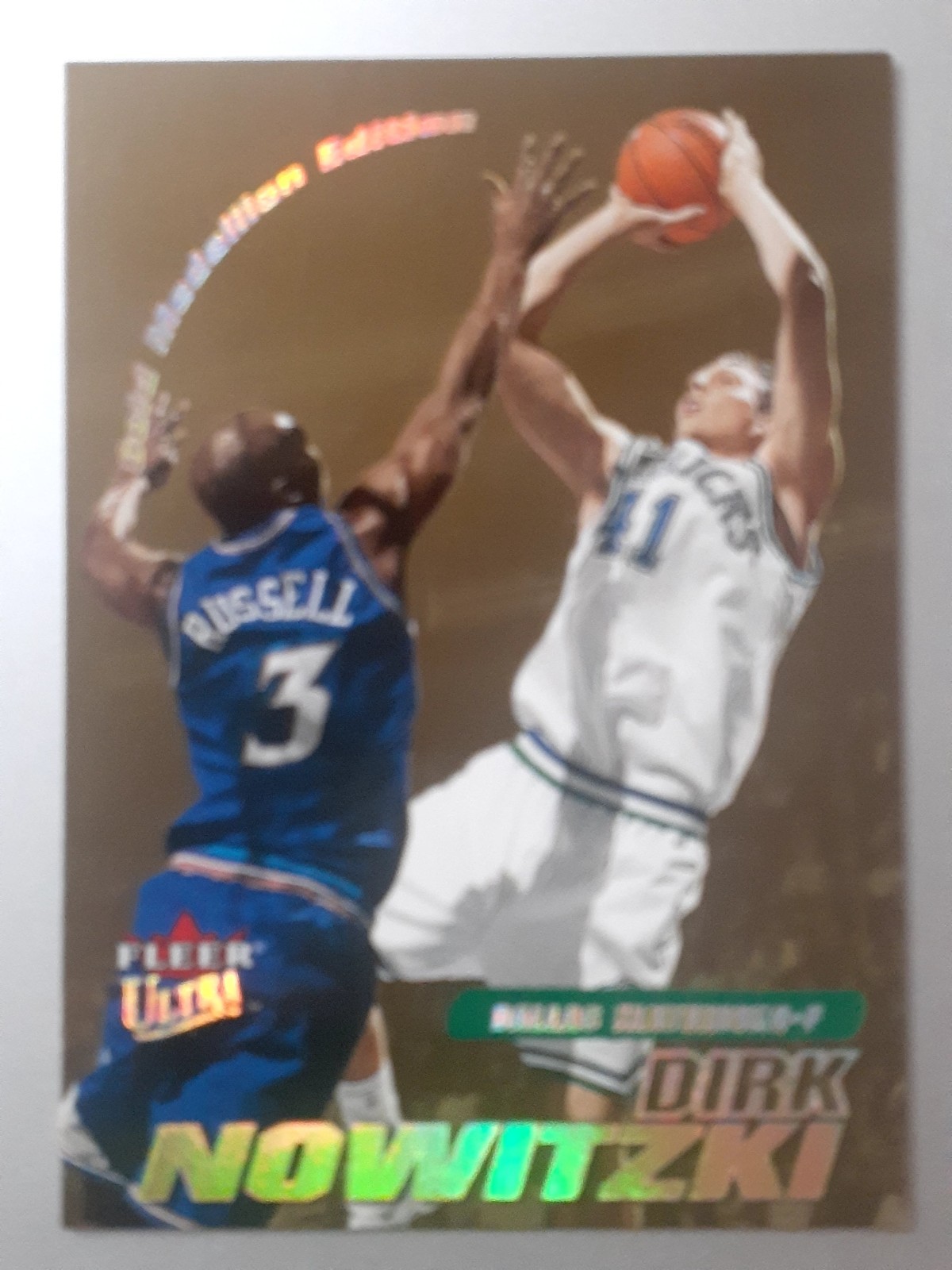 DIRK NOWITZKI 2000/01 FLEER ULTRA #386 GOLD MEDALLION PARALLEL