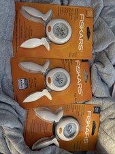 Fiskars Squeeze Punch Lot Of 3. Hand, Heart And Shamrock