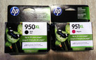 HP 950XL Black & HP 951XL Purpurowe oryginalne wkłady atramentowe Gwarancja EXP 03/2019