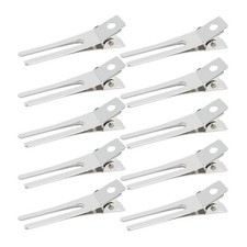 Hairdressing Double Prong Curl Clips Metal Alligator Hairpins Styling Salon